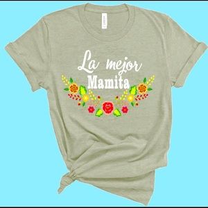 La Major Mamita Tee Shirt(Heather Gray)